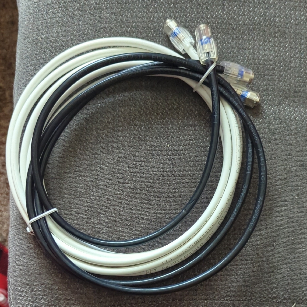 Black and White Coaxial Cables